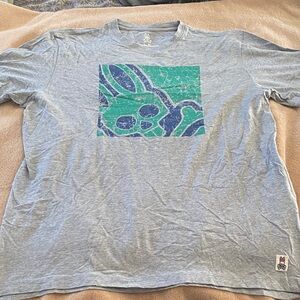 Psycho Bunny Gray Graphic Tee Men’s 7 XL